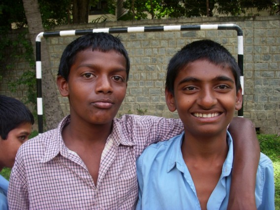 Two of the boys at the Children's Home in Bangalore